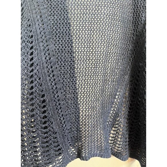 Lane Bryant Sweater Women 22 Blue Knit Beach Neutral Coverup Summer Office Cozy - Picture 10 of 12